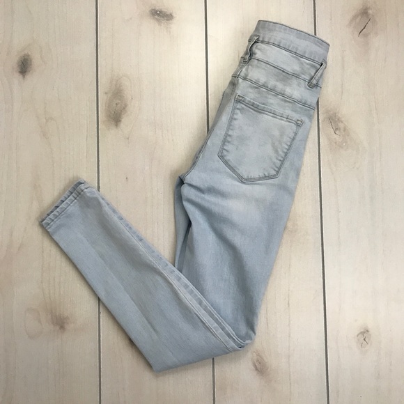 refuge Denim - Refuge Light High Waisted Skinny Jeans Jeggings 0